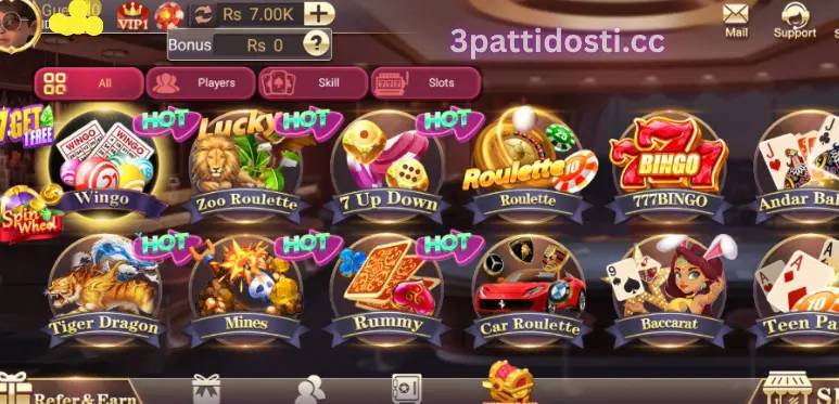 free games in 3 patti dosti game app